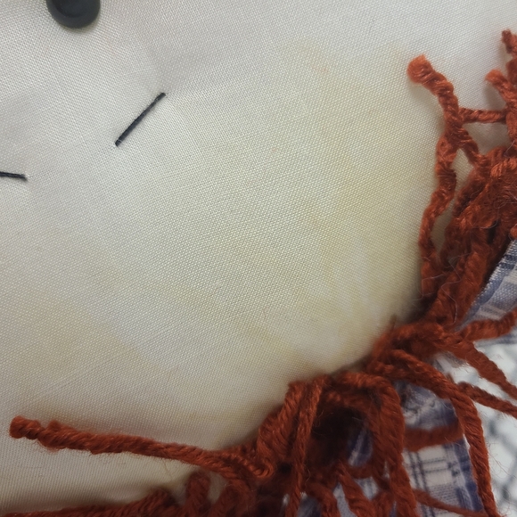New Primitive Rag Doll Head Pillow Decorations Decor - Picture 8 of 9
